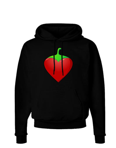 Chili Pepper Heart Dark Hoodie Sweatshirt-Hoodie-TooLoud-Black-Small-Davson Sales