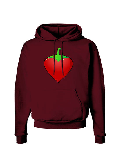 Chili Pepper Heart Dark Hoodie Sweatshirt-Hoodie-TooLoud-Maroon-Small-Davson Sales