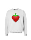 Chili Pepper Heart Sweatshirt-Sweatshirts-TooLoud-White-Small-Davson Sales