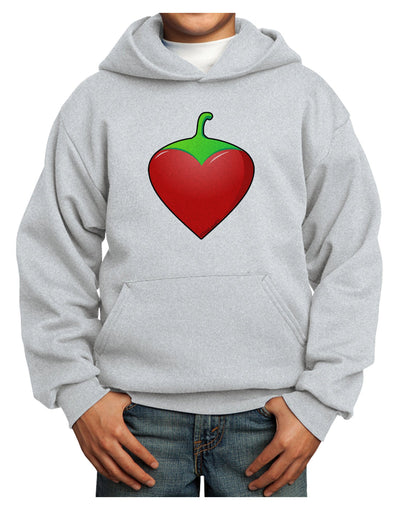 Chili Pepper Heart Youth Hoodie Pullover Sweatshirt-Youth Hoodie-TooLoud-Ash-XS-Davson Sales