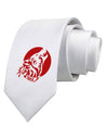 Chinese New Year 2018 Dog Printed White Necktie by TooLoud