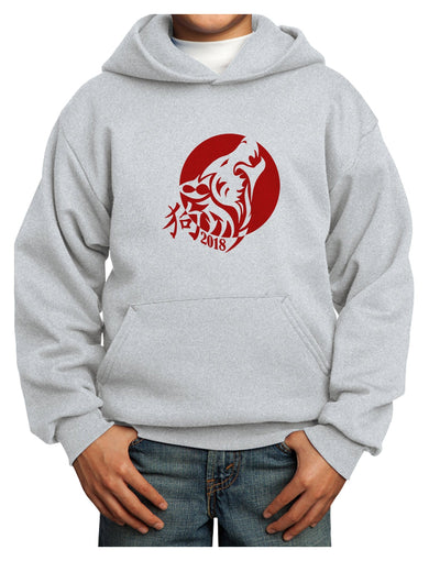 Chinese New Year 2018 Dog Youth Hoodie Pullover Sweatshirt by TooLoud-Youth Hoodie-TooLoud-Ash-XS-Davson Sales