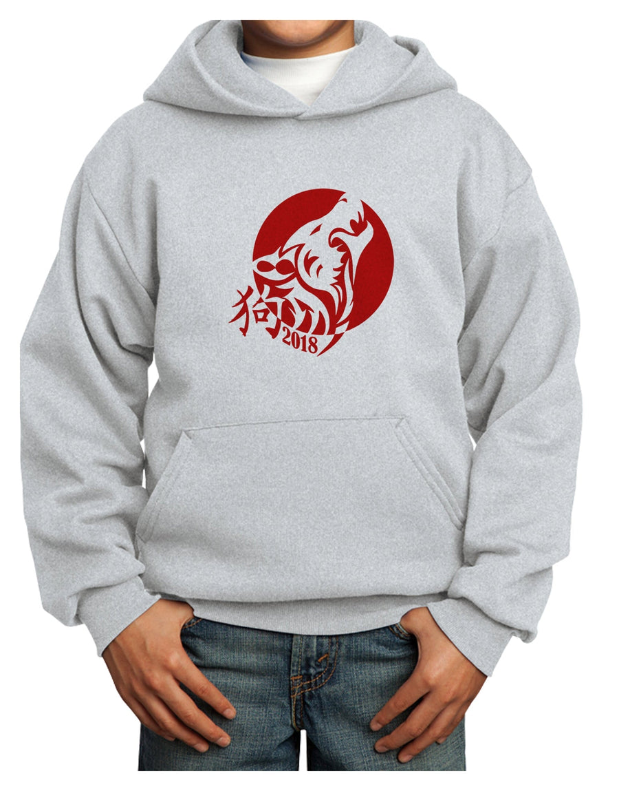 Chinese New Year 2018 Dog Youth Hoodie Pullover Sweatshirt by TooLoud-Youth Hoodie-TooLoud-White-XS-Davson Sales