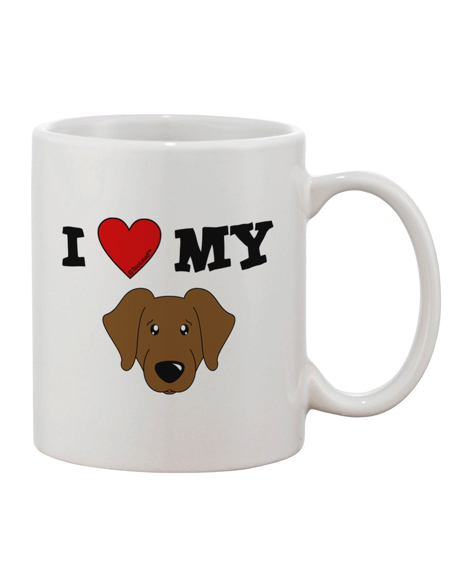 Chocolate Labrador Retriever 11 oz Coffee Mug - A Delight for Dog Lovers by TooLoud-11 OZ Coffee Mug-TooLoud-White-Davson Sales