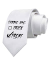 Choose One - Treat Printed White Necktie