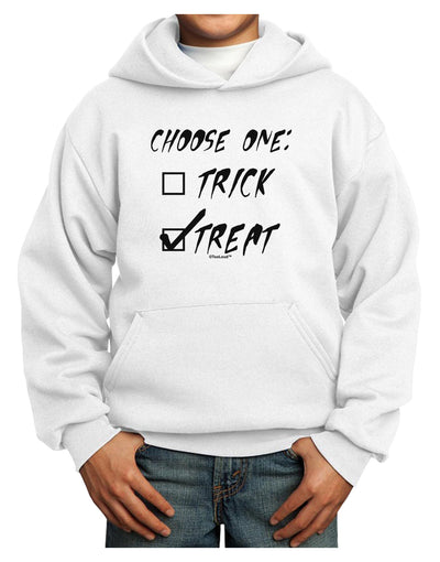 Choose One - Treat Youth Hoodie Pullover Sweatshirt-Youth Hoodie-TooLoud-White-XS-Davson Sales