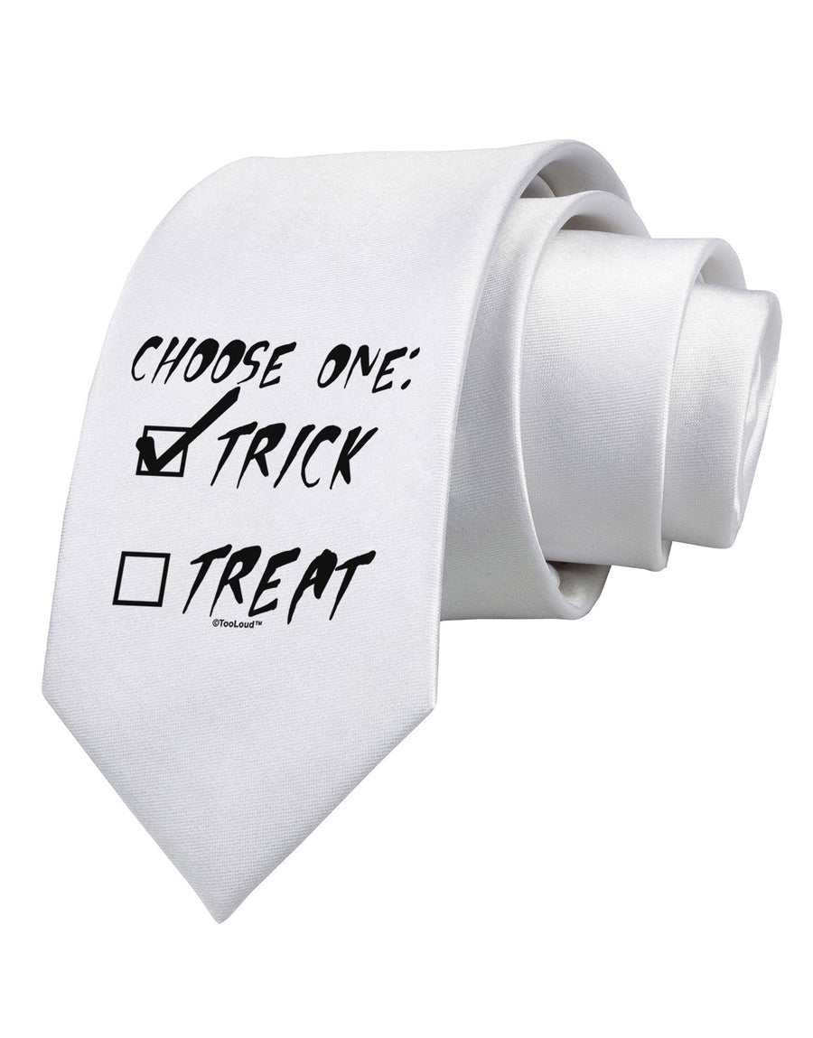 Choose One - Trick Printed White Necktie