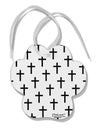 Christian Crosses Paw Print Shaped Ornament All Over Print-Ornament-TooLoud-White-Davson Sales