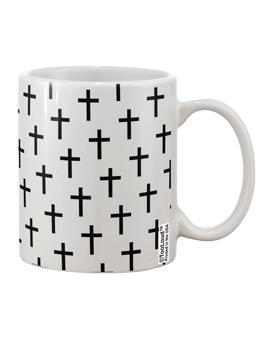 Christian Crosses Printed 11 oz Coffee Mug - Exquisitely Crafted Drinkware TooLoud-11 OZ Coffee Mug-TooLoud-White-Davson Sales