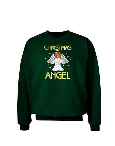 Christmas Angel Adult Dark Sweatshirt-Sweatshirts-TooLoud-Deep-Forest-Green-Small-Davson Sales