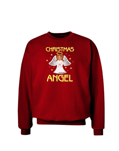 Christmas Angel Adult Dark Sweatshirt-Sweatshirts-TooLoud-Deep-Red-Small-Davson Sales