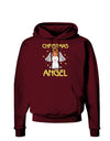 Christmas Angel Dark Hoodie Sweatshirt-Hoodie-TooLoud-Maroon-Small-Davson Sales