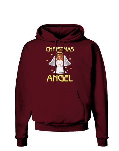 Christmas Angel Dark Hoodie Sweatshirt-Hoodie-TooLoud-Maroon-Small-Davson Sales