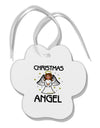 Christmas Angel Paw Print Shaped Ornament-Ornament-TooLoud-White-Davson Sales