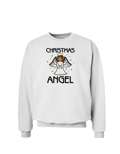 Christmas Angel Sweatshirt-Sweatshirts-TooLoud-White-Small-Davson Sales