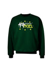 Christmas Angel Text Adult Dark Sweatshirt-Sweatshirts-TooLoud-Deep-Forest-Green-Small-Davson Sales