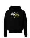 Christmas Angel Text Dark Hoodie Sweatshirt-Hoodie-TooLoud-Black-Small-Davson Sales