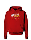 Christmas Angel Text Dark Hoodie Sweatshirt-Hoodie-TooLoud-Red-Small-Davson Sales