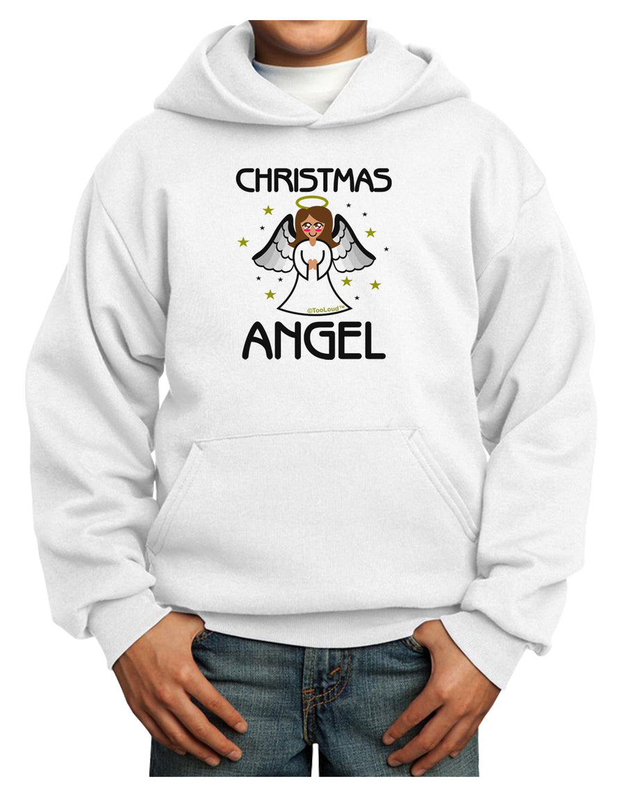 Christmas Angel Youth Hoodie Pullover Sweatshirt-Youth Hoodie-TooLoud-White-XS-Davson Sales