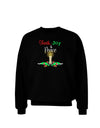 Christmas Candle with Text Adult Dark Sweatshirt-Sweatshirts-TooLoud-Black-Small-Davson Sales