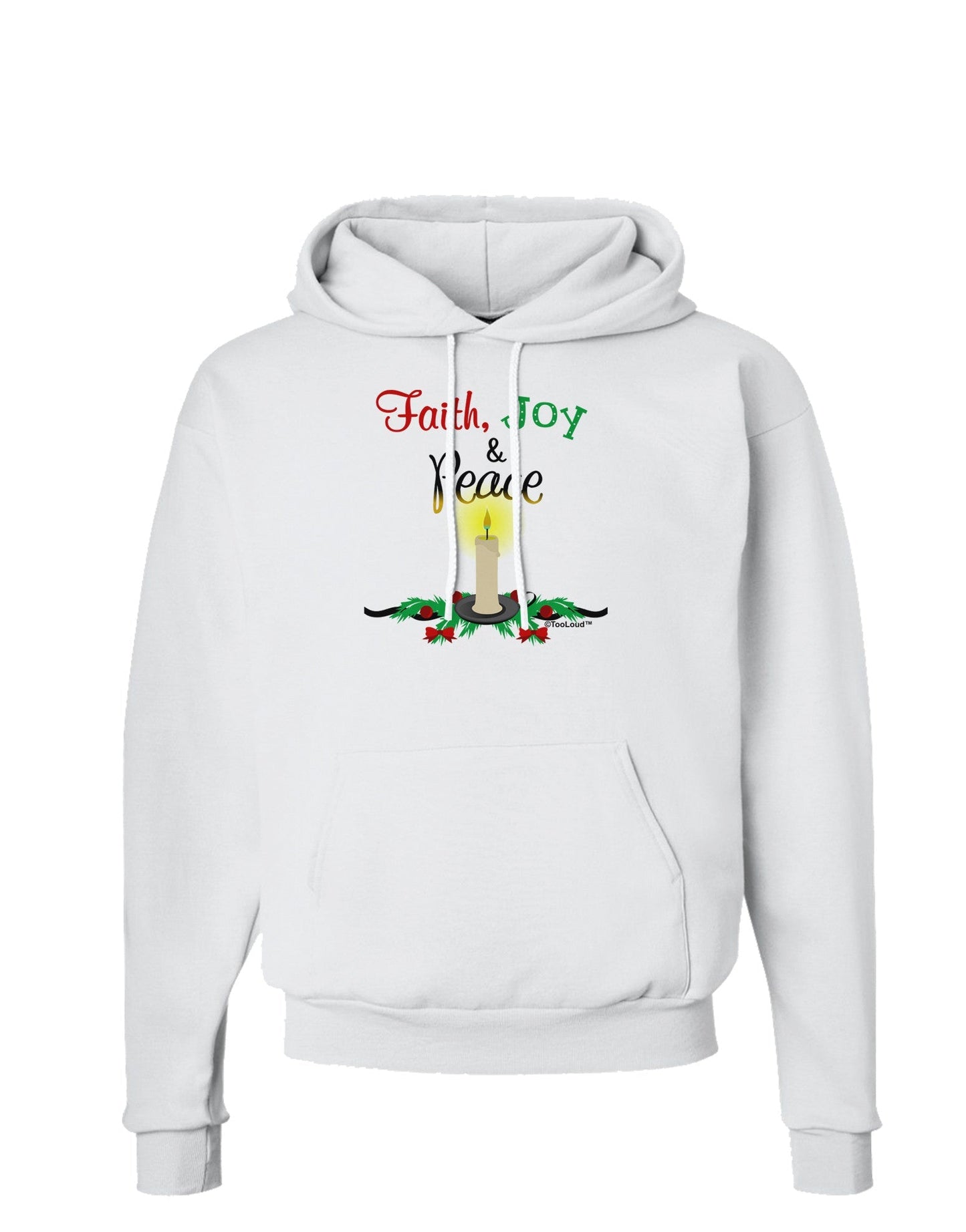Christmas Candle with Text Hoodie Sweatshirt-Hoodie-TooLoud-White-Small-Davson Sales