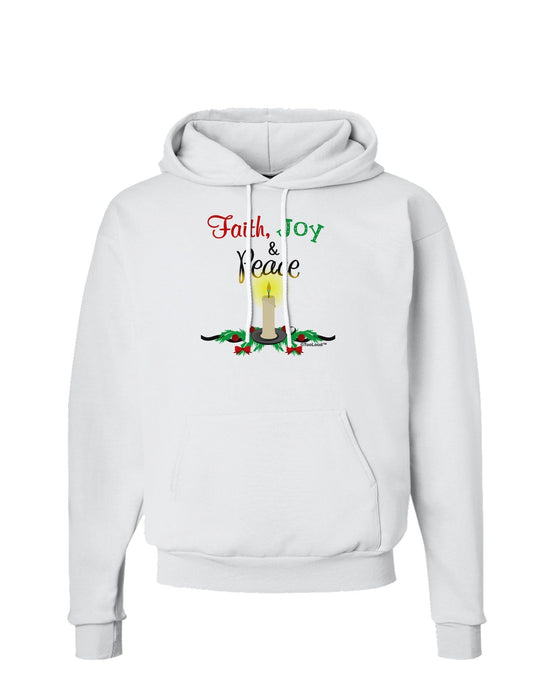 Christmas Candle with Text Hoodie Sweatshirt-Hoodie-TooLoud-White-Small-Davson Sales