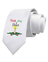 Christmas Candle with Text Printed White Necktie