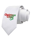 Christmas Cheer Color Printed White Necktie