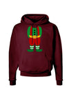 Christmas Elf Boy Character Body Dark Hoodie Sweatshirt-Hoodie-TooLoud-Maroon-Small-Davson Sales