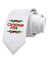 Christmas Joy Color Printed White Necktie