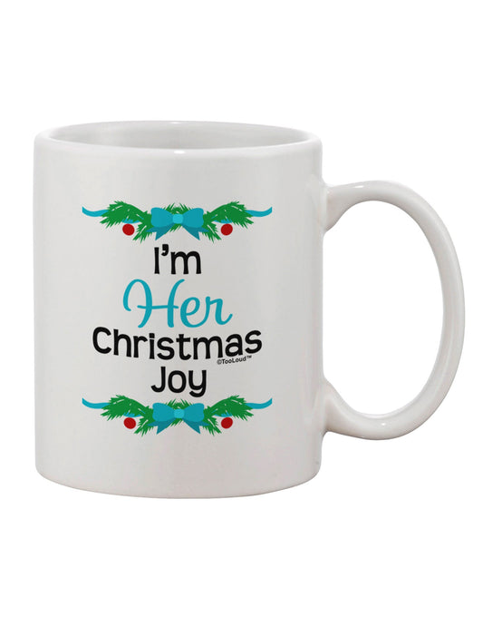 Christmas Joy His & Hers Printed 11 oz Coffee Mug - Expertly Crafted Drinkware-11 OZ Coffee Mug-TooLoud-White-Davson Sales