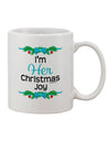 Christmas Joy His & Hers Printed 11 oz Coffee Mug - Expertly Crafted Drinkware-11 OZ Coffee Mug-TooLoud-White-Davson Sales