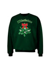 Christmas Kiss Mistletoe Adult Dark Sweatshirt-Sweatshirts-TooLoud-Deep-Forest-Green-Small-Davson Sales