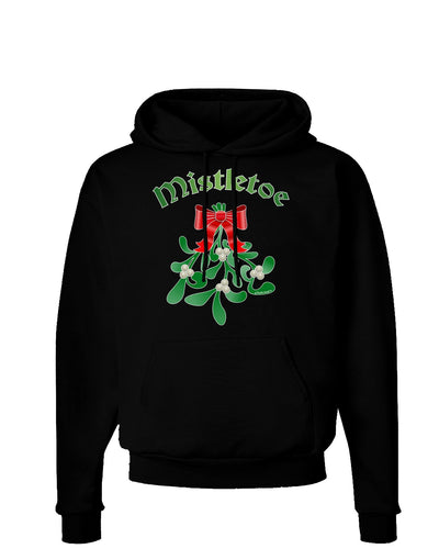 Christmas Kiss Mistletoe Dark Hoodie Sweatshirt-Hoodie-TooLoud-Black-Small-Davson Sales