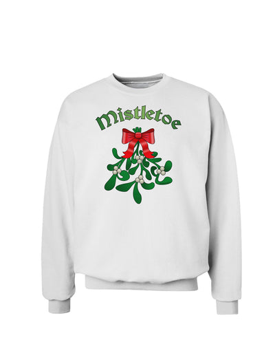 Christmas Kiss Mistletoe Sweatshirt-Sweatshirts-TooLoud-White-Small-Davson Sales