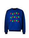 Christmas Lights Red and Green Adult Dark Sweatshirt-Sweatshirts-TooLoud-Deep-Royal-Blue-Small-Davson Sales