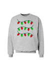 Christmas Lights Red and Green Sweatshirt-Sweatshirts-TooLoud-AshGray-Small-Davson Sales