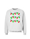 Christmas Lights Red and Green Sweatshirt-Sweatshirts-TooLoud-White-Small-Davson Sales