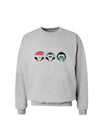 Christmas Penguins See No Evil Hear No Evil Speak No Evil Sweatshirt-Sweatshirts-TooLoud-AshGray-Small-Davson Sales