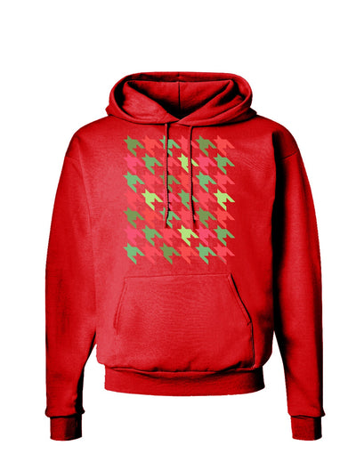 Christmas Red and Green Houndstooth Dark Hoodie Sweatshirt-Hoodie-TooLoud-Red-Small-Davson Sales