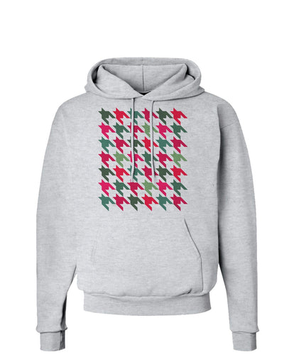 Christmas Red and Green Houndstooth Hoodie Sweatshirt-Hoodie-TooLoud-AshGray-Small-Davson Sales