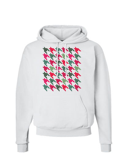 Christmas Red and Green Houndstooth Hoodie Sweatshirt-Hoodie-TooLoud-White-Small-Davson Sales