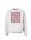 Christmas Red and Green Houndstooth Sweatshirt-Sweatshirts-TooLoud-White-Small-Davson Sales