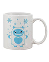 Christmas-themed 11 oz Coffee Mug featuring a charming Abominable Snowman Boy Yeti - TooLoud-11 OZ Coffee Mug-TooLoud-White-Davson Sales