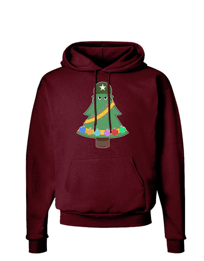 Christmas Tree Armed Design Dark Hoodie Sweatshirt-Hoodie-TooLoud-Maroon-Small-Davson Sales