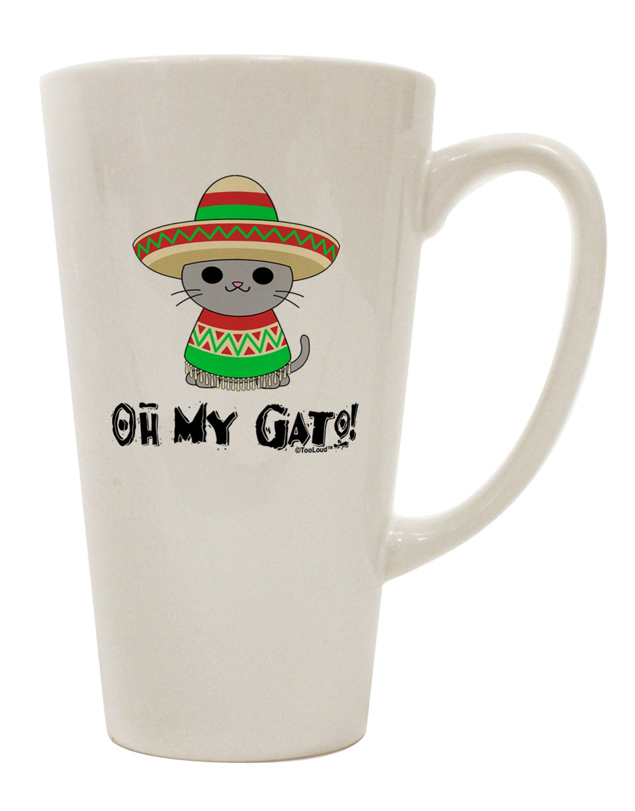 Cinco De Mayo 16 Ounce Conical Latte Coffee Mug - Expertly Crafted by TooLoud-Conical Latte Mug-TooLoud-White-Davson Sales