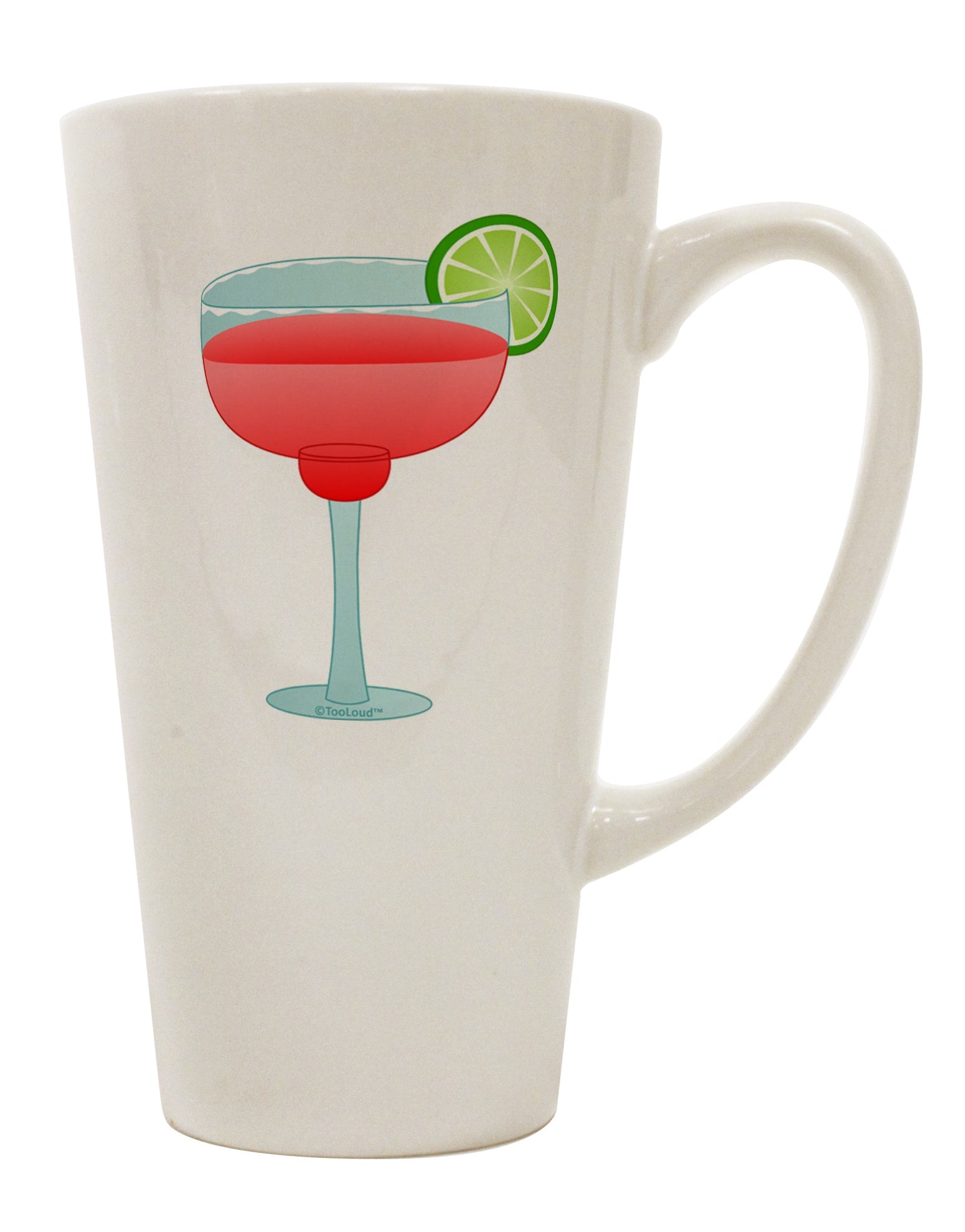 Cinco de Mayo 16 Ounce Conical Latte Coffee Mug - Expertly Crafted for Red Margarita with Lime Enthusiasts by TooLoud-Conical Latte Mug-TooLoud-White-Davson Sales