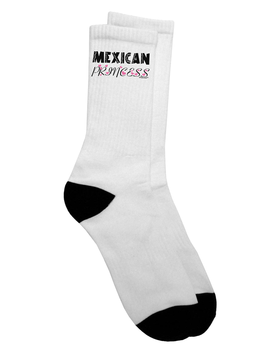 Cinco de Mayo Adult Crew Socks with a Mexican Princess Design - Available at TooLoud-Socks-TooLoud-White-Ladies-4-6-Davson Sales