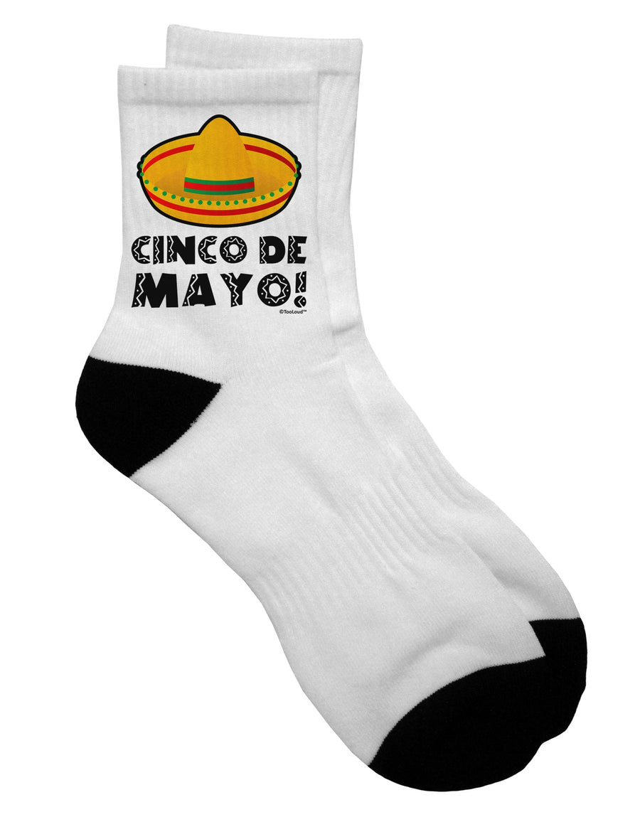Cinco de Mayo Adult Short Socks with Sombrero Design - Presented by TooLoud