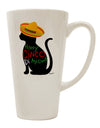 Cinco de Mayo Cat 16 Ounce Conical Latte Coffee Mug - Expertly Crafted for a Joyful Celebration of Cinco de Meow - by TooLoud-Conical Latte Mug-TooLoud-White-Davson Sales